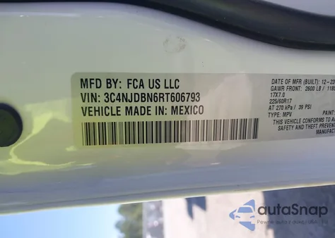 2024 Jeep Compass Latitude from USA, damaged, VIN 3C4NJDBN6RT606793